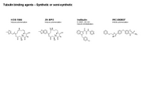 Tubulin binding agents - Synthetic or semi-synthetic PPT Slide